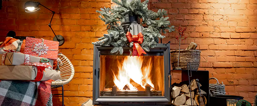 Travis Industries Linear Gas Fireplace Installation in Dix Hills, New York