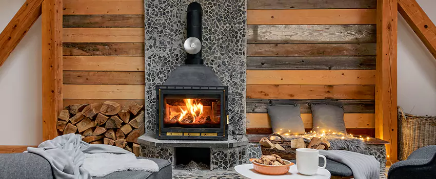 Thelin Hearth Products Direct Vent Gas Stove Fireplace Inspection in Dix Hills, New York